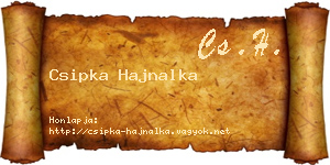 Csipka Hajnalka névjegykártya