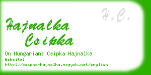 hajnalka csipka business card